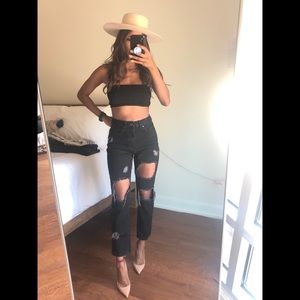 Missguided Hight Waist Ripped Jeans